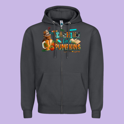 Teaching Little Pumpkins Zipper Hoodie Designed By Adodesignshop