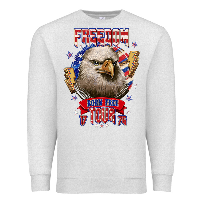 Freedom Born Free Tour 1776 Premium Sweatshirt by NancyCooperArtShop | Teevron