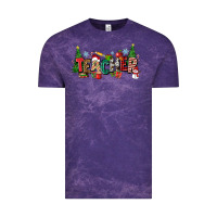 Cloud Purple Christmas teacher Vintage Tee - Zillion Design Studio
