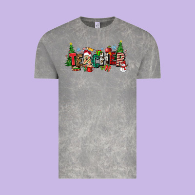 Christmas Teacher Vintage Tee Designed By Zillion Design Studio