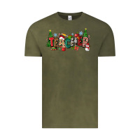 Vintage Olive Christmas teacher Vintage Tee - Zillion Design Studio