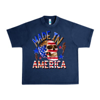 Navy made in america Urban Heavy Tee - texasbilliewilder