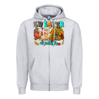 Heather Grey pumpkın Spıce Zipper Hoodie - AdoDesignShop