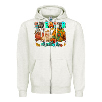 Oatmeal Heather pumpkın Spıce Zipper Hoodie - AdoDesignShop