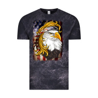 Cloud Black american mullet   eagle Vintage Tee - BarkalooDesign
