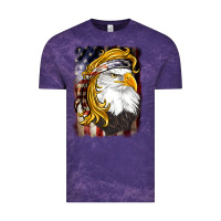 Cloud Purple american mullet   eagle Vintage Tee - BarkalooDesign