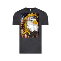 Vintage Black american mullet   eagle Vintage Tee - BarkalooDesign