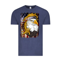 Vintage Denim american mullet   eagle Vintage Tee - BarkalooDesign