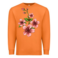 Carrot pink flowers hibiscus Premium Sweatshirt - Jasminsmagicworld