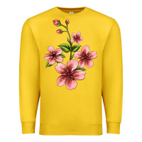 Lemon pink flowers hibiscus Premium Sweatshirt - Jasminsmagicworld
