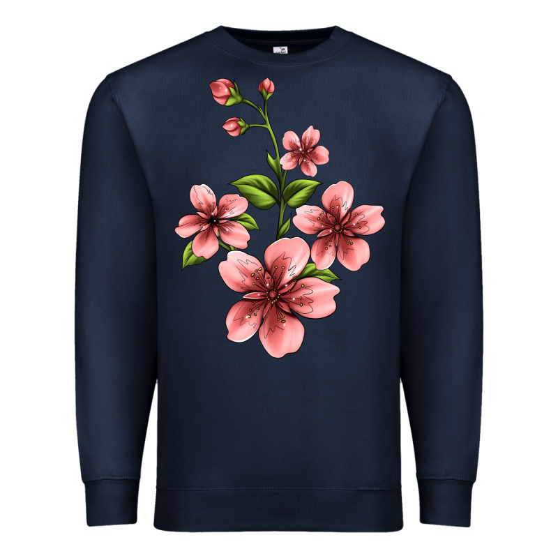 Pink Flowers Hibiscus Premium Sweatshirt by Jasminsmagicworld | Teevron