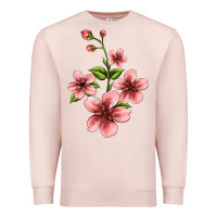 Pale Pink pink flowers hibiscus Premium Sweatshirt - Jasminsmagicworld