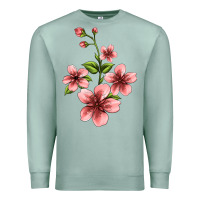 Seafoam pink flowers hibiscus Premium Sweatshirt - Jasminsmagicworld