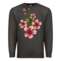 Smoke pink flowers hibiscus Premium Sweatshirt - Jasminsmagicworld