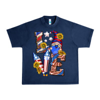 Navy love 4th of july with gnome Urban Heavy Tee - texasbilliewilder