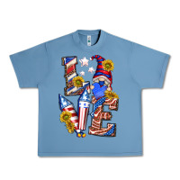 Pebble Blue love 4th of july with gnome Urban Heavy Tee - texasbilliewilder