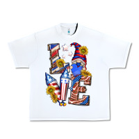 White love 4th of july with gnome Urban Heavy Tee - texasbilliewilder