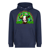 Navy st patricks cow rainbow Heavyweight Hoodie - Artiststas