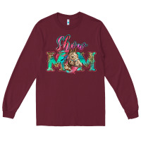 Burgundy show mom horse Long Sleeve Tee - Zillion Design Studio