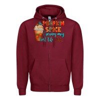 Burgundy pumpkin spice living my best life Zipper Hoodie - AdoDesignShop