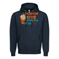 Navy pumpkin spice living my best life Zipper Hoodie - AdoDesignShop