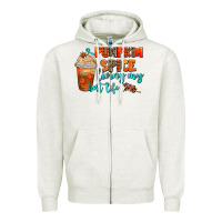 Oatmeal Heather pumpkin spice living my best life Zipper Hoodie - AdoDesignShop