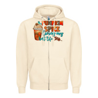 Sandshell pumpkin spice living my best life Zipper Hoodie - AdoDesignShop