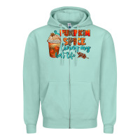 Pumpkin Spice Living My Best Life Zipper Hoodie | Teevron