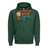 Sports Green pumpkin spice living my best life Zipper Hoodie - AdoDesignShop