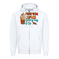 White pumpkin spice living my best life Zipper Hoodie - AdoDesignShop