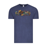 Vintage Denim Mama with highland cow Vintage Tee - RanaPortraitStore
