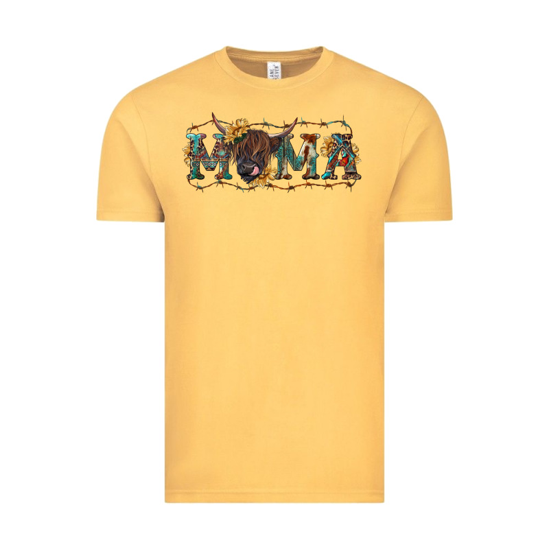 Mama With Highland Cow Vintage Tee by RanaPortraitStore | Teevron