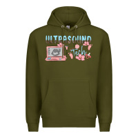 Army Green ultrasound tech Premium Hoodie - MaliasSmallBusiness