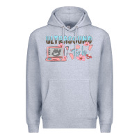 Heather Grey ultrasound tech Premium Hoodie - MaliasSmallBusiness
