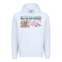 White ultrasound tech Premium Hoodie - MaliasSmallBusiness