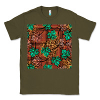 Army Green fall leaves seamless pattern Classic Tee - BundleAndBundleShop