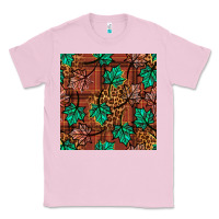 Bubblegum Pink fall leaves seamless pattern Classic Tee - BundleAndBundleShop