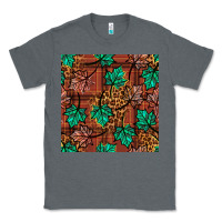 Charcoal Heather fall leaves seamless pattern Classic Tee - BundleAndBundleShop