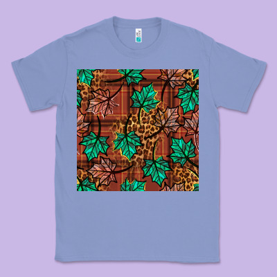 Fall Leaves Seamless Pattern Classic Tee Designed By Bundleandbundleshop