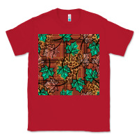 Red fall leaves seamless pattern Classic Tee - BundleAndBundleShop