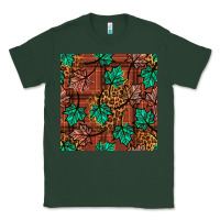 Sports Green fall leaves seamless pattern Classic Tee - BundleAndBundleShop
