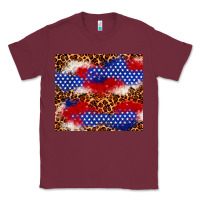 Burgundy 4th of July USA flag leopard 20oz tumbler Classic Tee - Neo Western