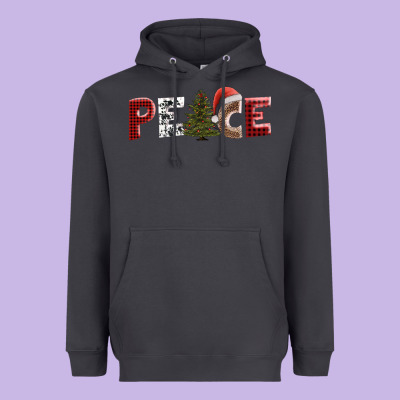 Peace Christmas Heavyweight Hoodie Designed By Adodesignshop