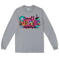Heather Grey small business mama Long Sleeve Tee - Zillion Design Studio
