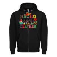 Black nacho average teacher Zipper Hoodie - JahusDesignShop