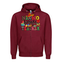 Burgundy nacho average teacher Zipper Hoodie - JahusDesignShop