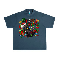 Midnight Navy meowy christmas Urban Heavy Tee - Zillion Design Studio