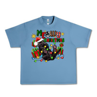 Pebble Blue meowy christmas Urban Heavy Tee - Zillion Design Studio