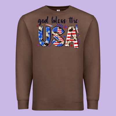 God Bless The Usa Premium Sweatshirt Designed By Nancycooperartshop