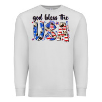 Dove Grey god bless the usa Premium Sweatshirt - NancyCooperArtShop